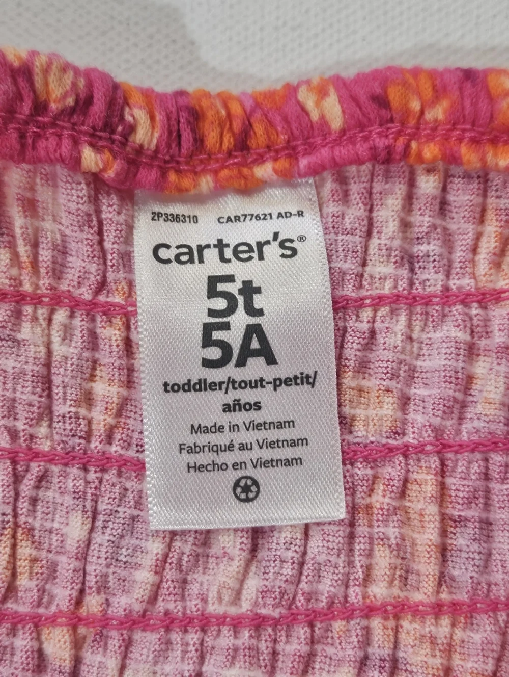 NWT Carters‎ Dress Toddlers 5T Pink Orange Floral Sundress Summer Casual